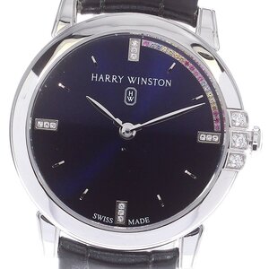 ハリーウィンストン HARRY WINSTON 083819 ミッドナイト K18WG クォーツ レディース 箱付き_722920