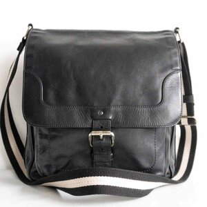 【定番】BALLY 【レザー ショルダーバッグ】ブラック トレインスポッティング バリー 2404495