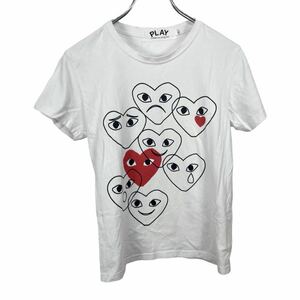 COMME des GARCONS コムデギャルソン レディース　ホワイト プリントデザイン　半袖Tシャツ カットソー　トップス