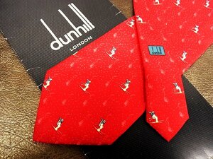 ♪vr0285♪良品♪【dunhill】ダンヒル【スキー スポーツ リフト 柄】ネクタイ