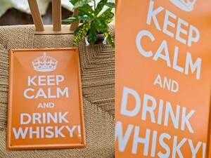 金属製ポスター★KEEP CALM AND DRINK WHISKY★ヴィンテージ