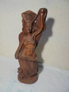 木彫り 人形/タヒチアンダンサー-TAHITIAN DANCER/COCOJOE’S OF HAWAII-ココジョーズ/木彫り 置物/民芸品-ハワイ /Made IN Hawaii