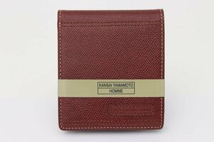 カンサイヤマモト 二つ折り財布 未使用 牛革 小銭入れあり ブランド ウォレット メンズ ブラウン KANSAI YAMAMOTO