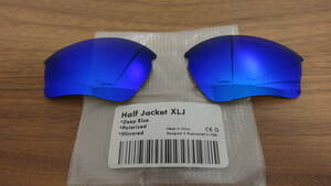 緊急値下げ！★オークリー ハーフジャケット 1.0 XLJ用カスタム偏光レンズ DEEP BLUE Color Polarized 新品