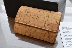 MAISON MARGIELA メゾンマルジェラ MM6 エムエム６ natural cork Wallet ナチュラル コルク コンパクト 三つ折り 財布 未使用