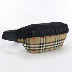 中古バーバリーBURBERRY ベルトバッグ ナイロン 8011392 ベージュ系 ランク：AB us-2 メンズ レディース