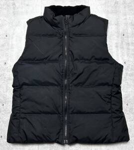 UNIQLO 旧タグ ダウンベスト 肉厚 襟裏フリース生地 レディース Lサイズ　　ユニクロ Down vest ブラック ユニセックス 石瀬5930