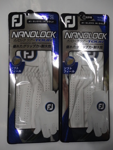 ■FJ NANOLOCK TOUR 20 フットジョイ ナノロックツアー合皮メンズ 両手グローブ【WH/26cm】《優れたグリップ力・耐久性》