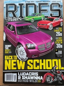 洋書『 RIDES 』　2009年10,11月号　カスタムカー雑誌　　LUDACRIS　アメ車、DUB、セレブレティ、ラグジュアリー、DONK、LOWRIDER　　中古