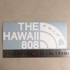 THE HAWAII 808 ステッカー 白色 ハワイ アロハ USDM HDM