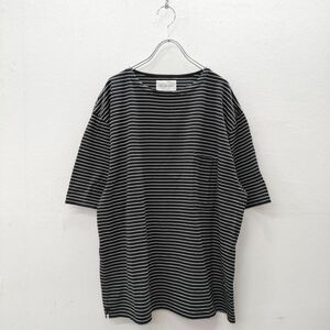 STILL BY HAND ボーダー サイズ48 コットン 胸ポケット 半袖Ｔシャツ カットソー ブラック ホワイト スティルバイハンド 4-0801S F96349