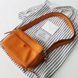 アニヤハインドマーチ ANYA HINDMARCH the stack cross body/イエロー オレンジ系 ショルダーバッグ レザー ポーチ【2400013731089】