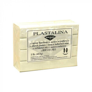 MODELING CLAY(モデリングクレイ)　PLASTALINA(プラスタリーナ)　粘土　ホワイト　1Pound　3個セット