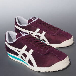 美品!! レア!! 28,5cm オニツカタイガー コルセア エンジ 白 ナイロン Onitsuka Tiger MEXICO