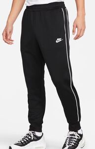 新品 送料込 NIKE CLUB PK PANTS Lサイズ 黒/白 ナイキ クラブ パンツ テーパード サイドライン ルーズフィット