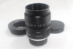 ★新品未使用品★Fujian CCTV 25mm F1.4 PENTAX ペンタックス C-PQ Cマウント レンズ BK★ミラーレスマウントアダプター