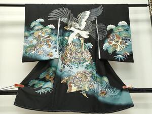 平和屋着物●七五三　男の子　祝着　兜　鷲　扇面鼓文　金彩　逸品　DAAJ2217ud