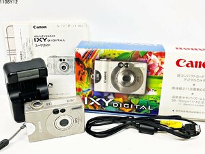 Canon キャノン IXY DIGITAL PC1001 シルバー コンパクト デジタルカメラ バッテリーチャージャー CB-2L 箱付 動作未確認 1108Y12-10