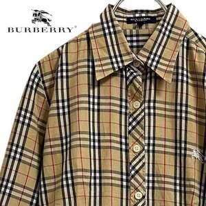 TBK37ね@ BURBERRY LONDON Aランク 美品 ノバチェック シャツ レディース M