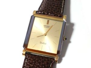 【Ii7☆】SEIKO/セイコー◇DOLCE/ドルチェ/7730-5020/AJM984◇1985年製♂クオーツ/SSGP/新品ベルト/美品