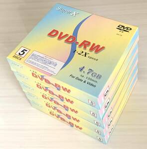 ★未開封品★録画用DVD-RW 25枚セット (5枚パック×5個) 120分 4.7GB 2倍速 SuperX 繰り返し録画用 データ用兼用