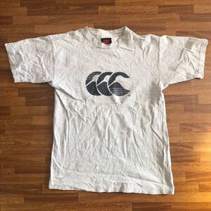 canterbury of new zealand　カンタベリー　ビッグロゴ　半袖Tシャツ　メンズ　Mサイズ　グレー　ラグビー　古着　ヴィンテージ