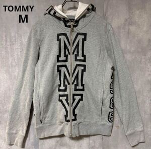 トミー　TOMMY パーカー　裏パイル　M グレー