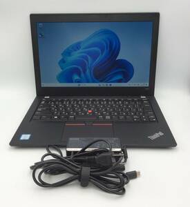 【Win11Pro】 Lenovo ThinkPad X280（20KE-SF2P00)　Corei3-8130U/メモリ８GB/SSD256G　中古