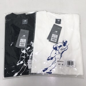 07w2624★1円~ NEW BALANCE ニューバランス 大谷翔平 グラフィックショートスリーブTシャツ 黒白 2枚セット Lサイズ MT43717 中古品