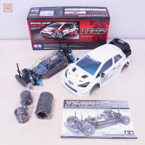 タミヤ 1/10 トヨタ ガズー レーシング WRT/ヤリス WRC TT-02シャーシ モーター/スピコン 搭載 RC ラジコン TAMIYA 動作未確認 現状品【40