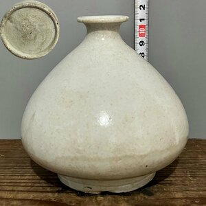 ■観心・時代旧蔵■C9461珍品旧蔵 朝鮮 高麗磁 朝鮮古陶磁器 古高麗 李朝時代 高麗白磁玉壺春瓶