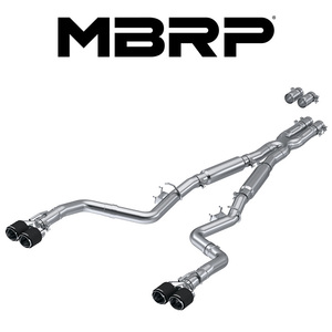 MBRP 2015-2024 ダッジ チャレンジャー 6.4L キャットバック エキゾースト カーボンTip バルブエリミネーター 正規輸入品