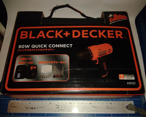 クイックコネクト ドリルドライバー BLACK + DECKER KR151