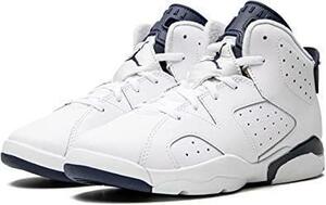 送料無料 22cm●NIKE JORDAN 6 RETRO PS 384666-141 ナイキ ジョーダン 7 レトロ 白 紺 AJ スニーカー キッズ 子ども