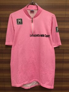 HA912 サンティーニ Santini 半袖 サイクルジャージ ピンク XL 汚れあり