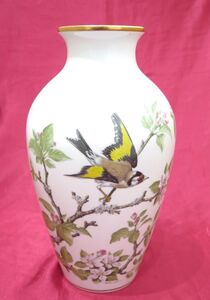 1円～◆花瓶◆FRANKLIN PORCELAIN フランクリンポーリセン 花鳥絵 花瓶 花入れ 壺 置物 高さ約29.4cm 中古 現状品 詳細不明 長期保管品