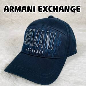 新品未使用 Armani Exchange アルマーニエクスチェンジ AX ロゴ スナップバック キャップ 帽子 ネイビー 954035 9A004 37735