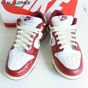 NIKE/ナイキ WMNS Dunk Low PRM/ダンクロー チームレッド Team Red and White FJ4555-100 /25 /080