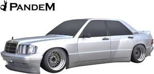 【M’s】W201 ベンツ 190E (1985y-1993y) PANDEM フロントリップ＋スプリッター 2点／／FRP パンデム エアロ フロントスポイラー セット