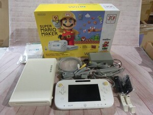 【IJ48-80】【100サイズ】任天堂 WiiU マリオメーカーセット 32GB ホワイト/動作不良 ジャンク/※傷 汚れ 変色有