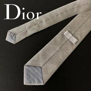 Dior HOMME ネクタイ シルバー 系 大剣先幅約8.6cm ディオール オム