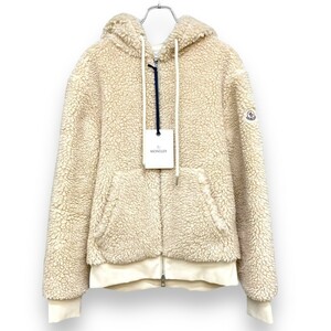 MONCLER 23AW MAGLIA APERTA CON ZIP ジップアップボアパーカー フーディー Lサイズ ベージュ I20918G00023 89A5V モンクレール