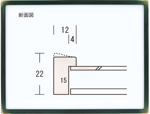 新月 いぶし金 アクリル F6号サイズ