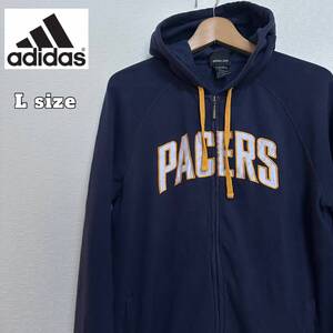 adidas NBA PACERS ペイサーズ　フルジップパーカー　L バスケットボール　