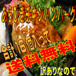 【送料無料】訳ありチキンハンバーグ　（160ｇX16個）お弁当のおかずに