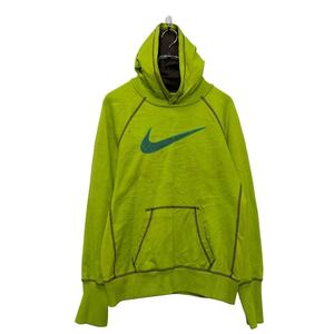 NIKE ロゴ スウェット パーカー ナイキ M ライトグリーン ラグラン 古着卸 アメリカ仕入 a607-5696