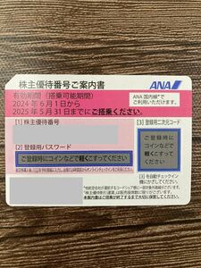 ANA　全日空　株主優待券　1枚　パスワード通知