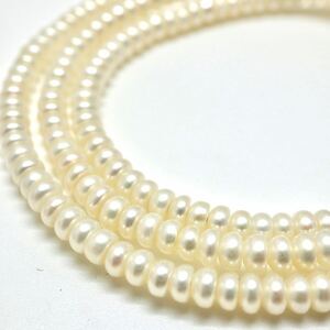 1円〜!!▼K18 本真珠ネックレス▼N 約6.6g 約42.5cm pearl パール jewelry necklace DC0/DC S506