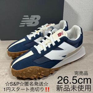 1円スタート売切り 新品未使用 ニューバランス スニーカー 26.5cm NEW BALANCE XC-72 ネイビー 白 スエード ナイロン 靴 完売品 996 574