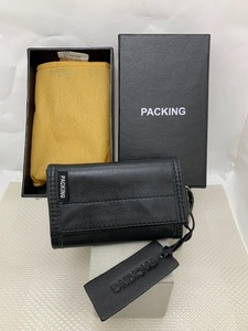  ☆ 1000円セール ☆PACKING WALLET BLACK パッキング　財布　ウォレット　箱付◆29219